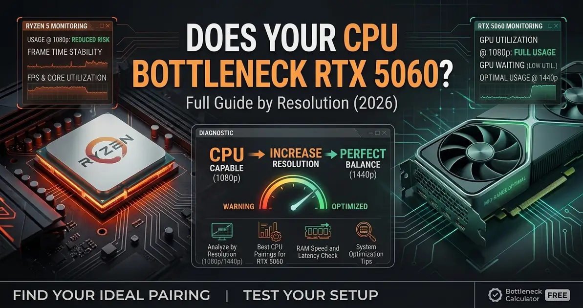 RTX 5060 CPU Bottleneck: Full Guide by Resolution (2026)
