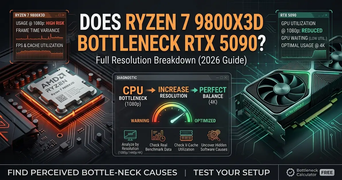 Does Ryzen 7 9800X3D Bottleneck RTX 5090? Full Guide (2026)