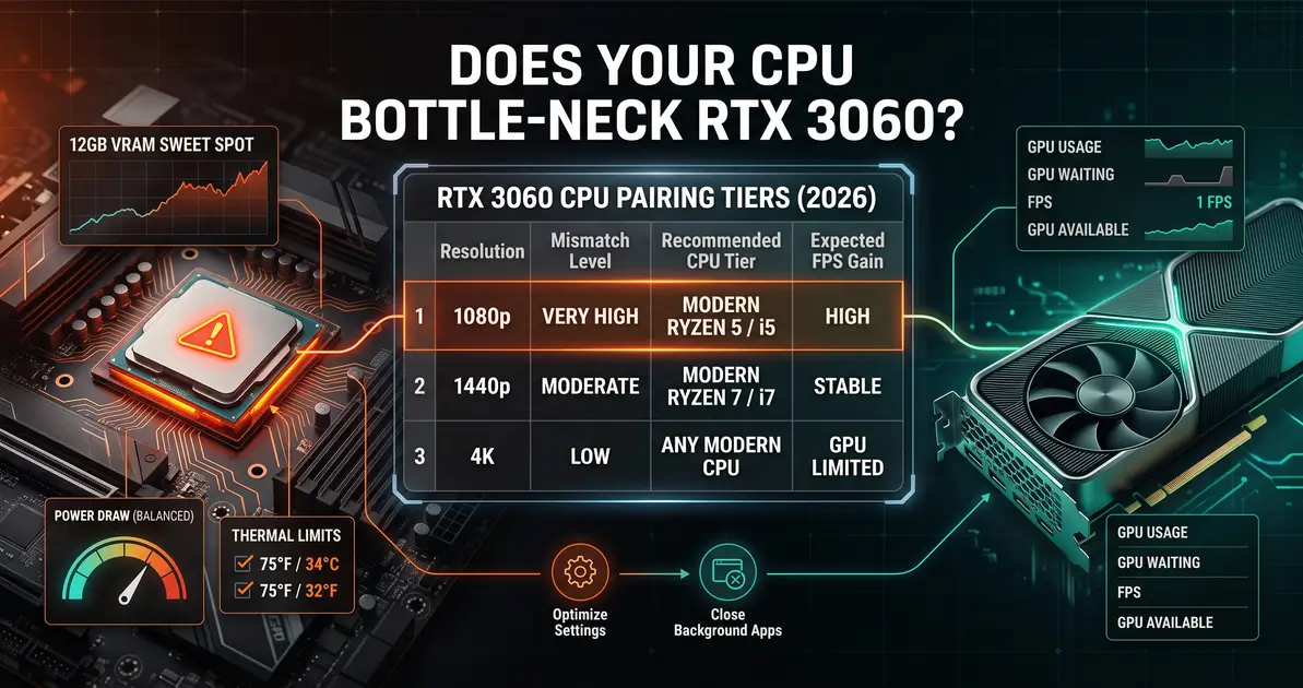 RTX 3060 CPU Bottleneck: Best CPU Pairing (2026)