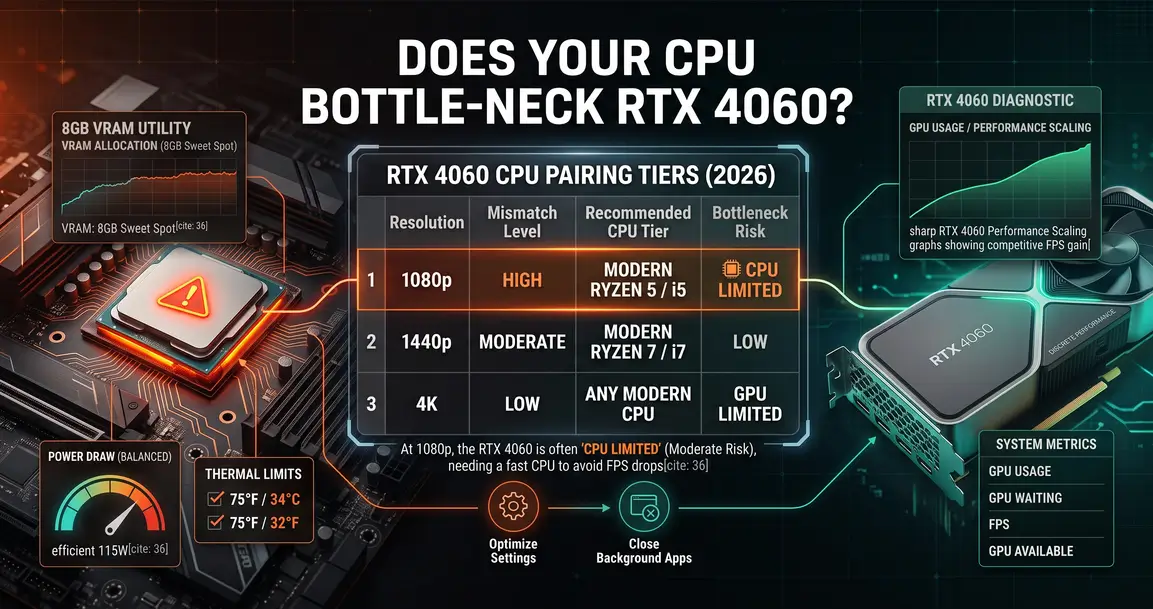 RTX 4060 CPU Bottleneck: No-Bottleneck CPU Guide (2026)